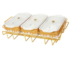 Wadah Saji Serena dengan Rak CRG916 Gemini Gold